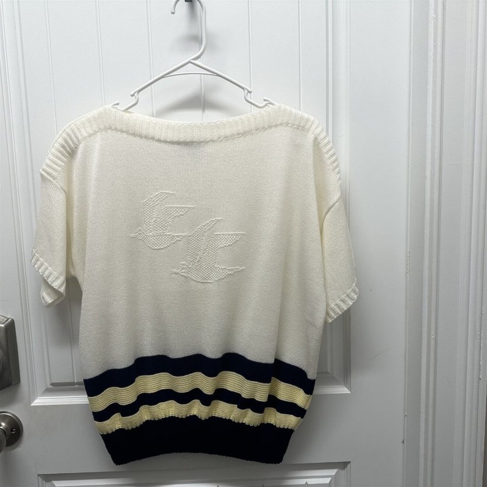 Vintage Kenneth Too Sweater Nautical Preppy Vacation Made in USA